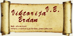 Viktorija Brdan vizit kartica